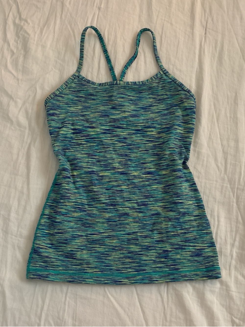 Lululemon Tank Top with Built in Bra - Blue Green